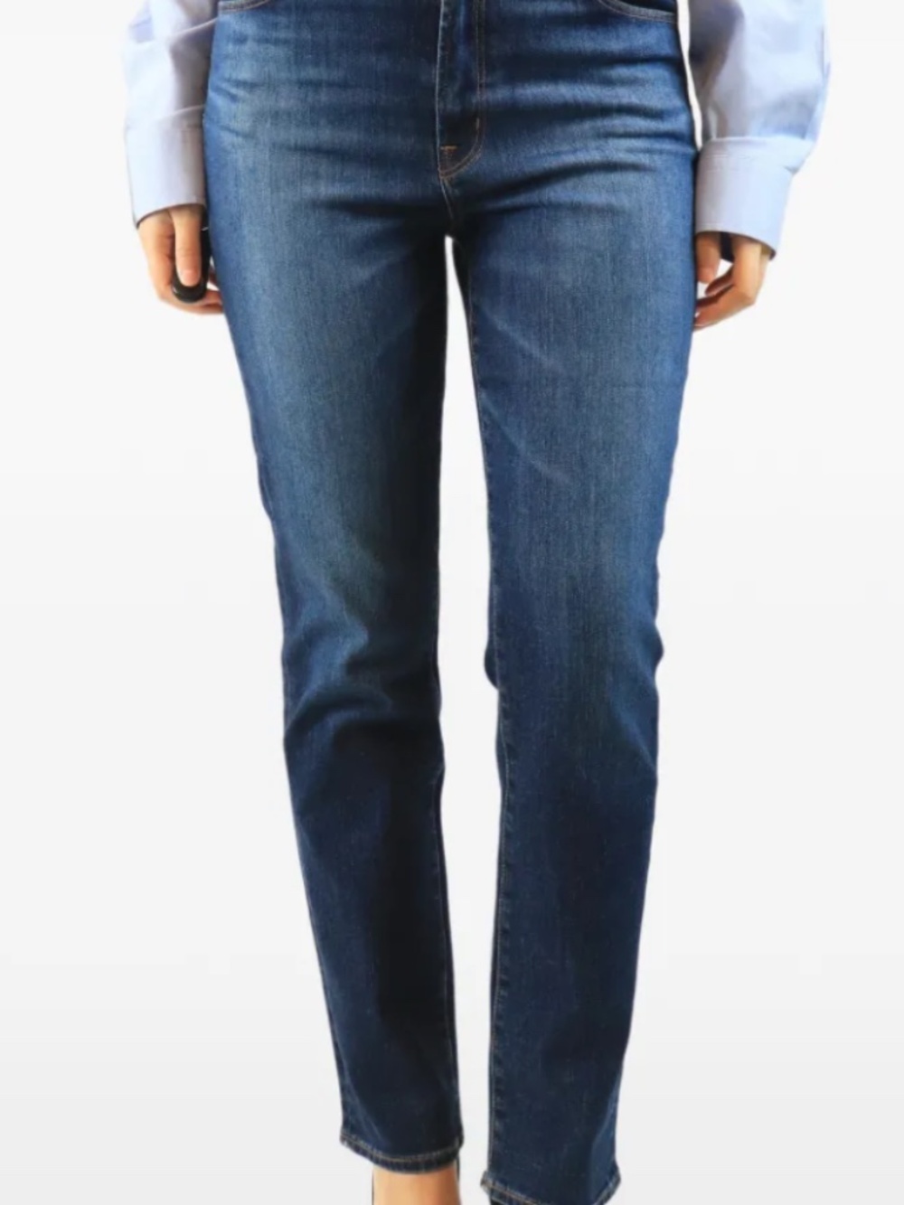 J Brand Women's Medium-Dark Blue Straight Leg Jeans